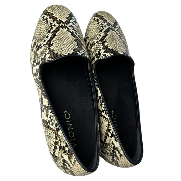 NEW Vionic Willa II Leather Loafers Flats Snakeskin Print Slip On SIZE 6 - Picture 6 of 12